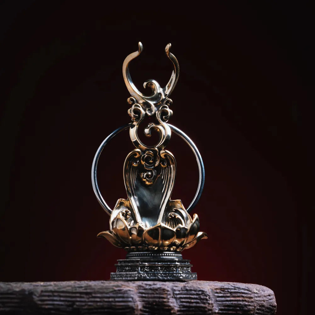 Ox.Silver With Brass With Cinnabar Demonbreaker Phurba Vajra Details 06