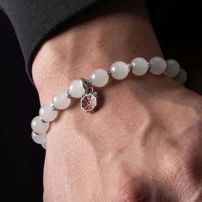 Ox.Silver With Cinnabar Bagua Mirror Spacer  Details 02