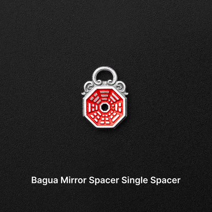 Ox.Silver With Cinnabar Bagua Mirror Spacer SKU 01