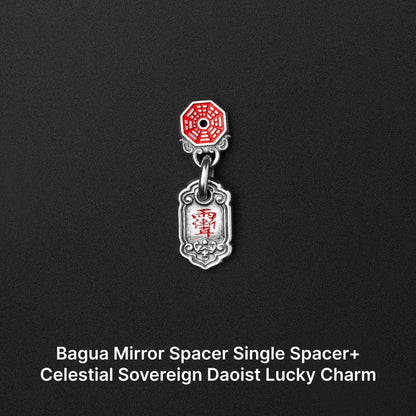 Ox.Silver With Cinnabar Bagua Mirror Spacer SKU 05