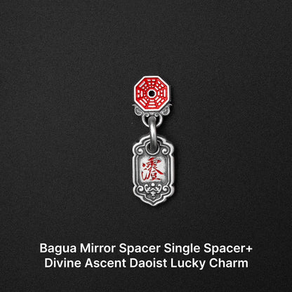 Ox.Silver With Cinnabar Bagua Mirror Spacer SKU 09