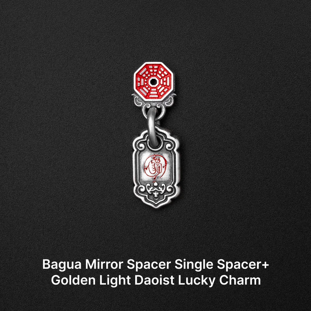 Ox.Silver With Cinnabar Bagua Mirror Spacer SKU 10