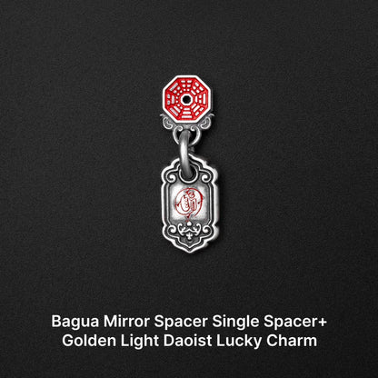 Ox.Silver With Cinnabar Bagua Mirror Spacer SKU 10
