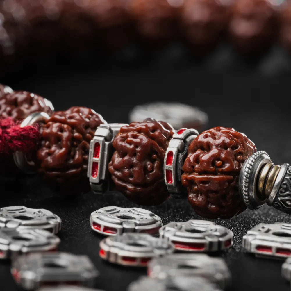 Ox.Silver With Cinnabar Yiyao Spacer Details 05