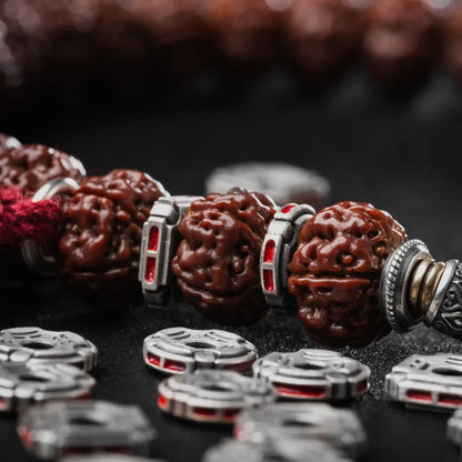 Ox.Silver With Cinnabar Yiyao Spacer Details 05