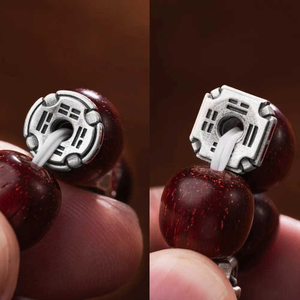 Ox.Silver With Cinnabar Yiyao Spacer Details 06