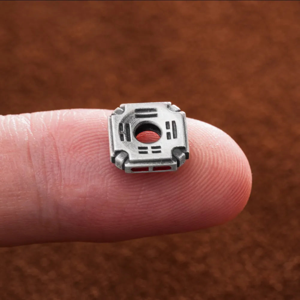 Ox.Silver With Cinnabar Yiyao Spacer Details 08