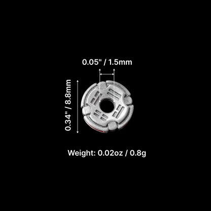 Ox.Silver With Cinnabar Yiyao Spacer Parameter 01