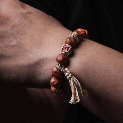 Ox.Sliver Taoist Mudra Guardian Bead Details 02