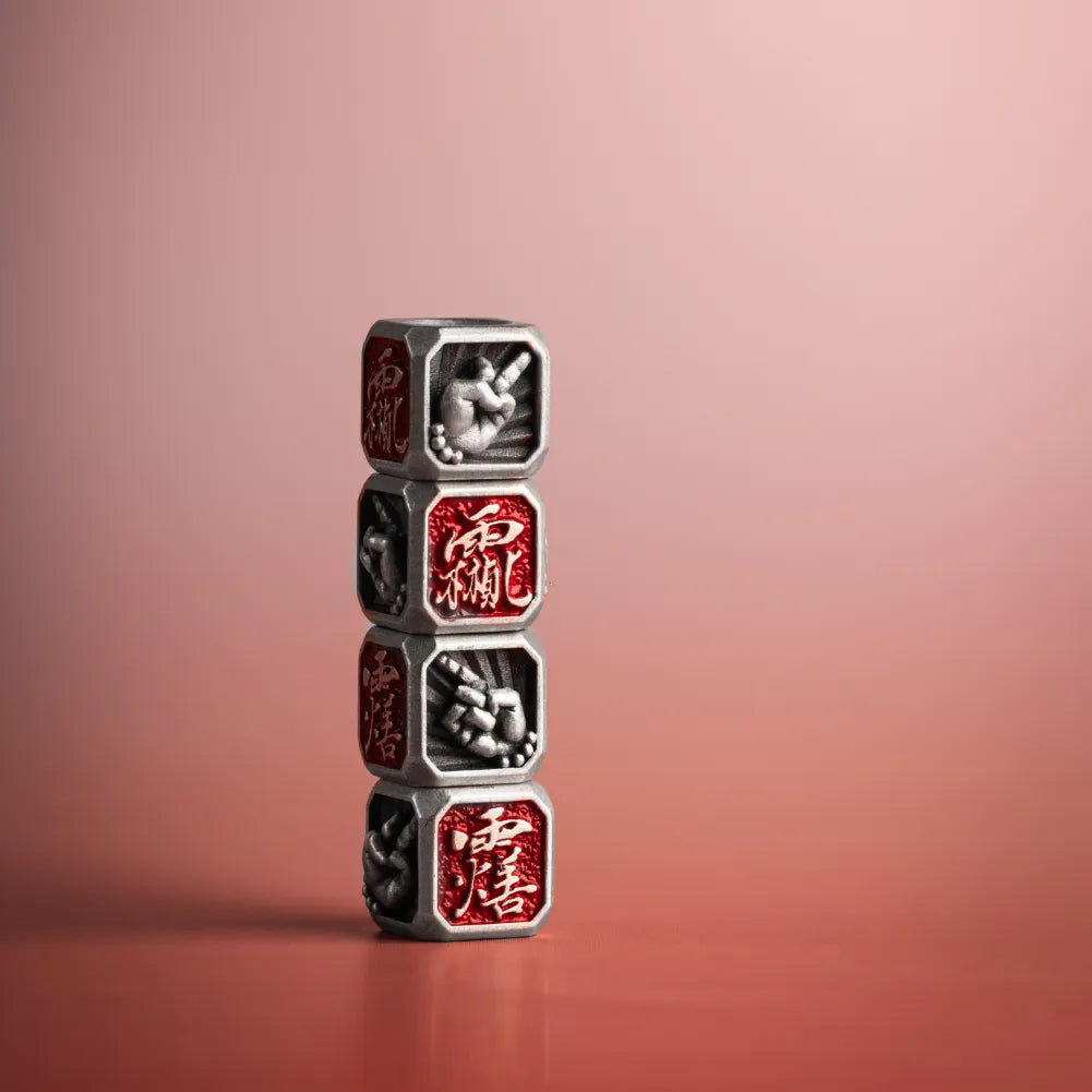 Ox.Sliver Taoist Mudra Guardian Bead Details 05