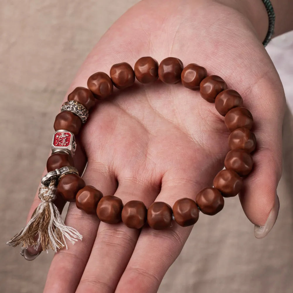 Ox.Sliver Taoist Mudra Guardian Bead Details 11