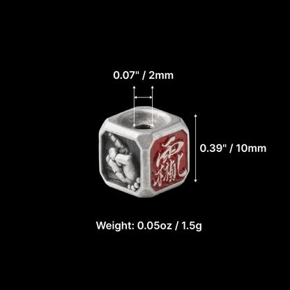 Ox.Sliver Taoist Mudra Guardian Bead Parameter