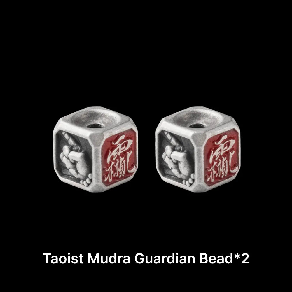 Ox.Sliver Taoist Mudra Guardian Bead Sku 02