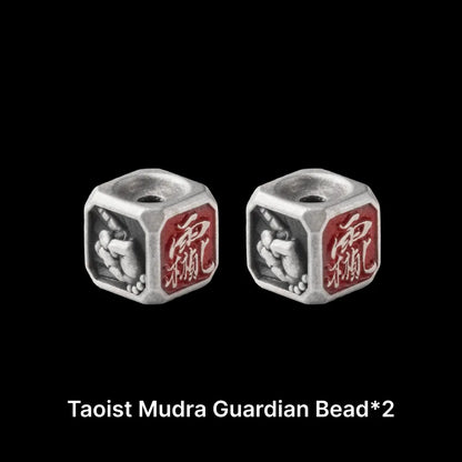 Ox.Sliver Taoist Mudra Guardian Bead Sku 02