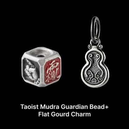 Ox.Sliver Taoist Mudra Guardian Bead Sku 04