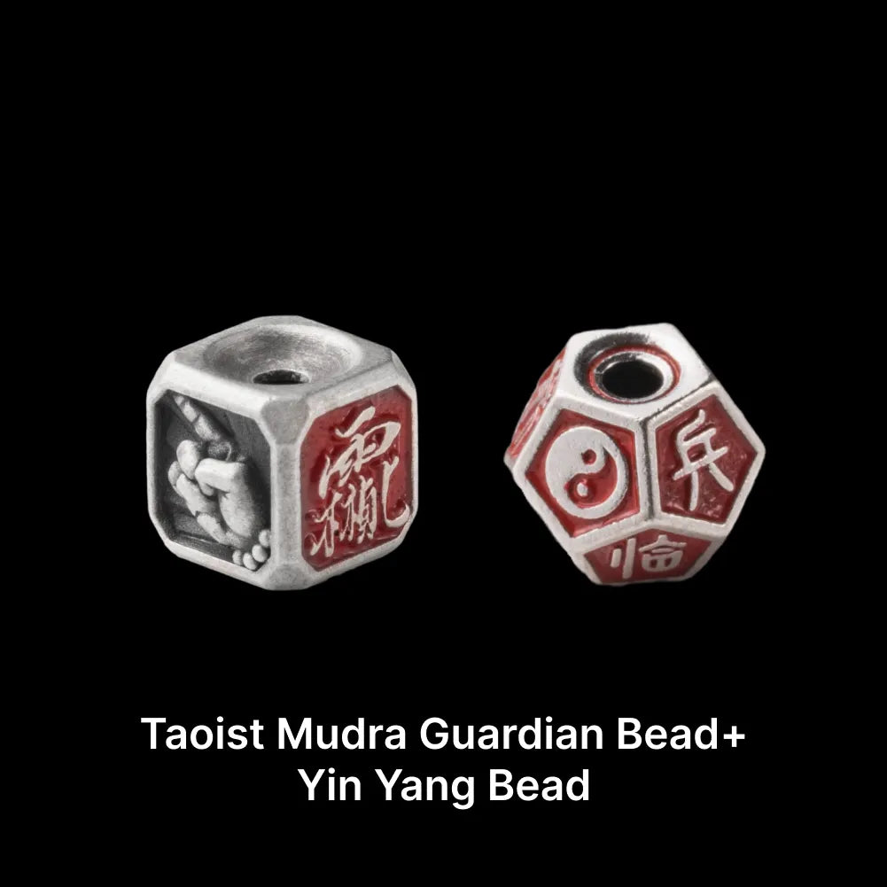 Ox.Sliver Taoist Mudra Guardian Bead Sku 06