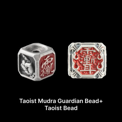 Ox.Sliver Taoist Mudra Guardian Bead Sku 08