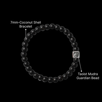 Ox.Sliver Taoist Mudra Guardian Bead Sku 12