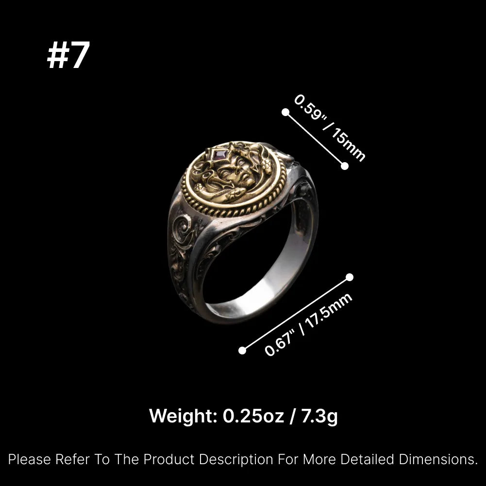 Medusa Signet Ring