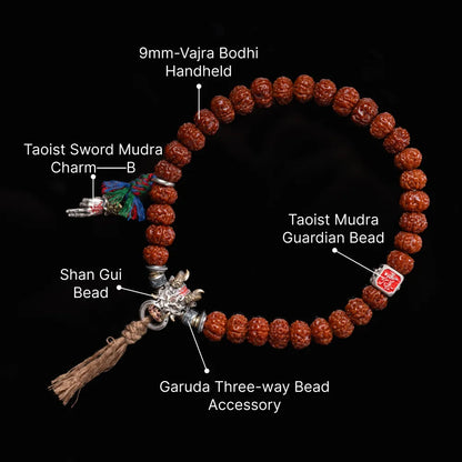 Ox.Sliver With Brass Taoist Sword Mudra Charm Sku 17