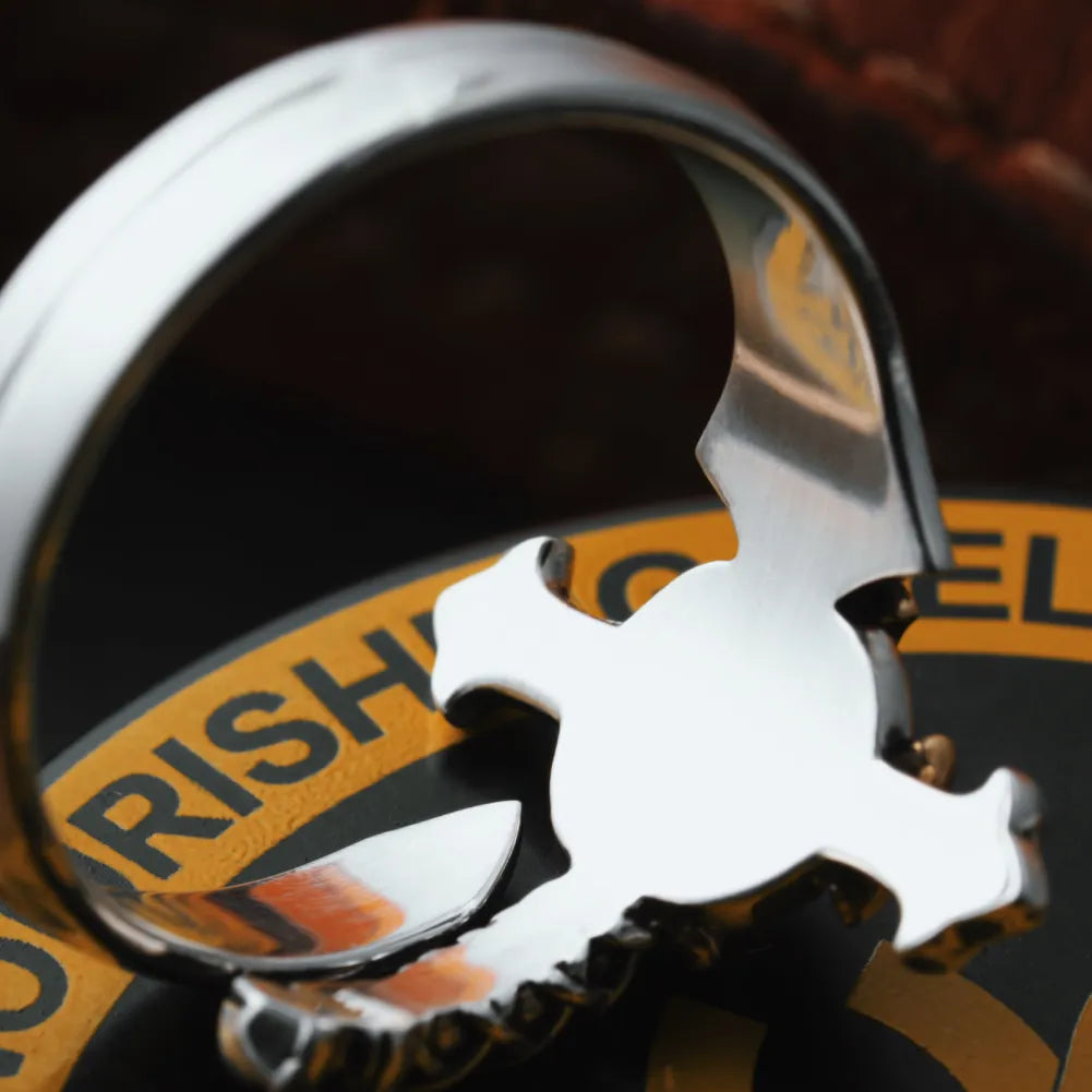 Ox.Sliver Witn Brass Judicator Blade Ring Details 10