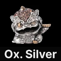 Mini Pixiu Statue Oxidized Silver