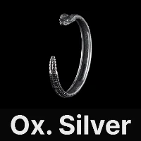 Rattlesnake Bracelet Oxidized Silver & Black Zircon