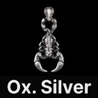 Scorpion Pendant Oxidized Silver