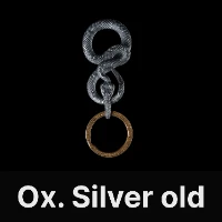 Snake Keychain Oxidized Silver & Black Zircon