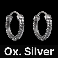 Snake Skin Earrings Oxidized Silver