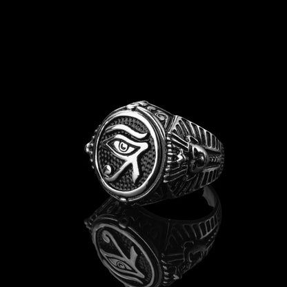 Polished Steel EYEternal Pharaoh Ring Details 01