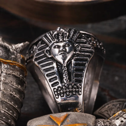 Polished Steel EYEternal Pharaoh Ring Details 04