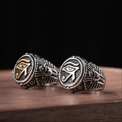 Polished Steel EYEternal Pharaoh Ring Details 05