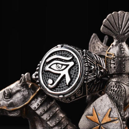 Polished Steel EYEternal Pharaoh Ring Details 06