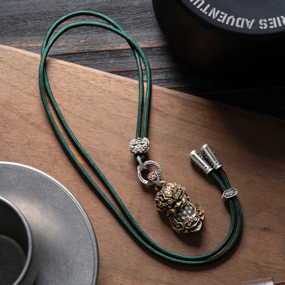 Round Pushou Rope Necklace Details 01