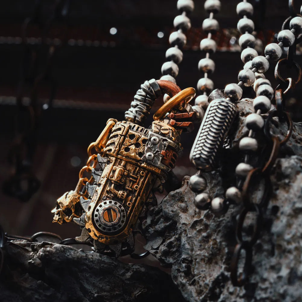 Rustborn Chainsaw Box Opener Pendant