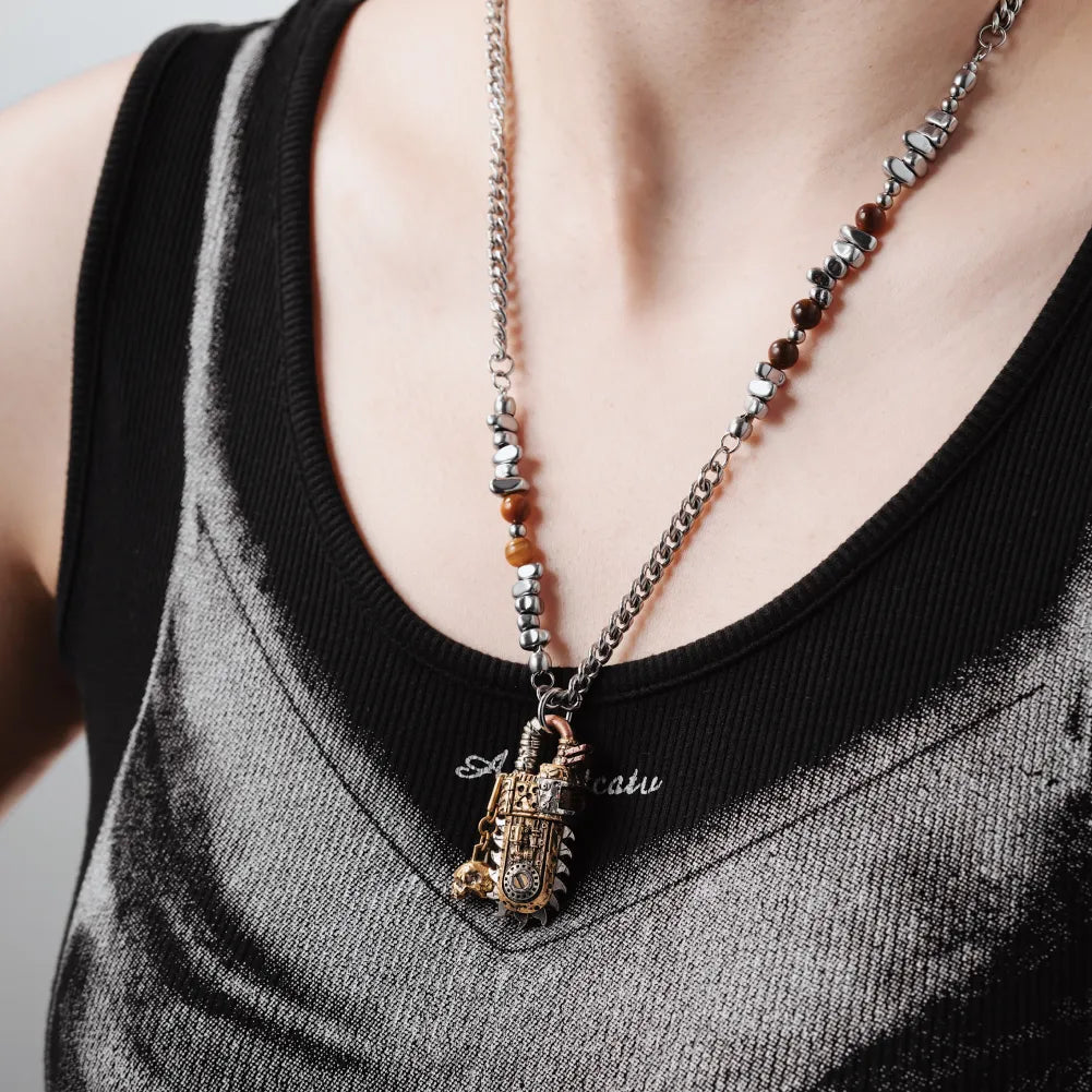 Rustborn Chainsaw Box Opener Pendant
