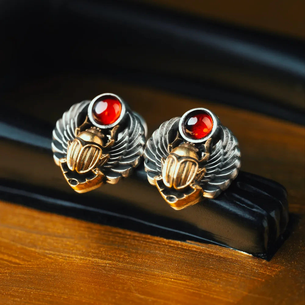 Scarab Studs Details 01