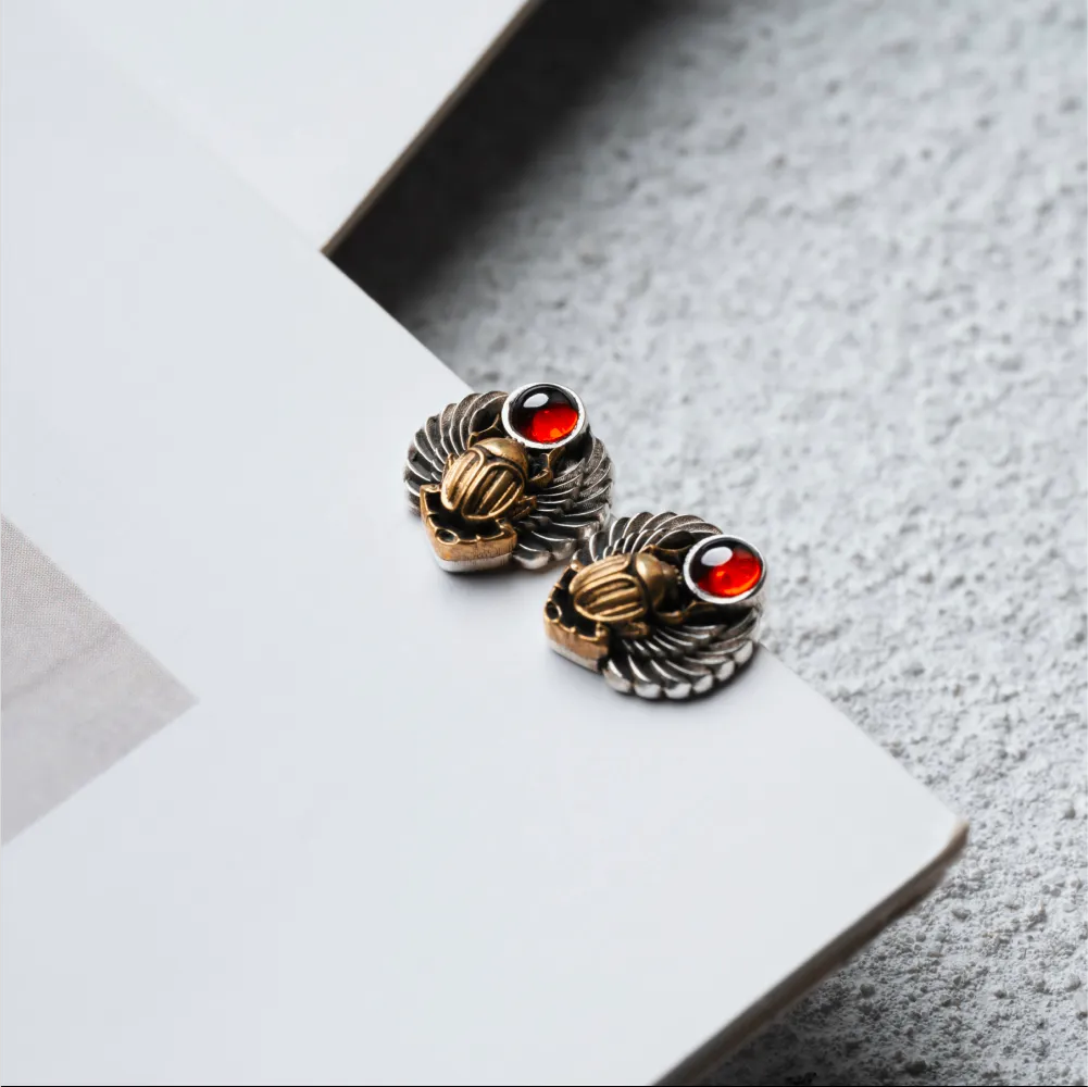 Scarab Studs Details 07