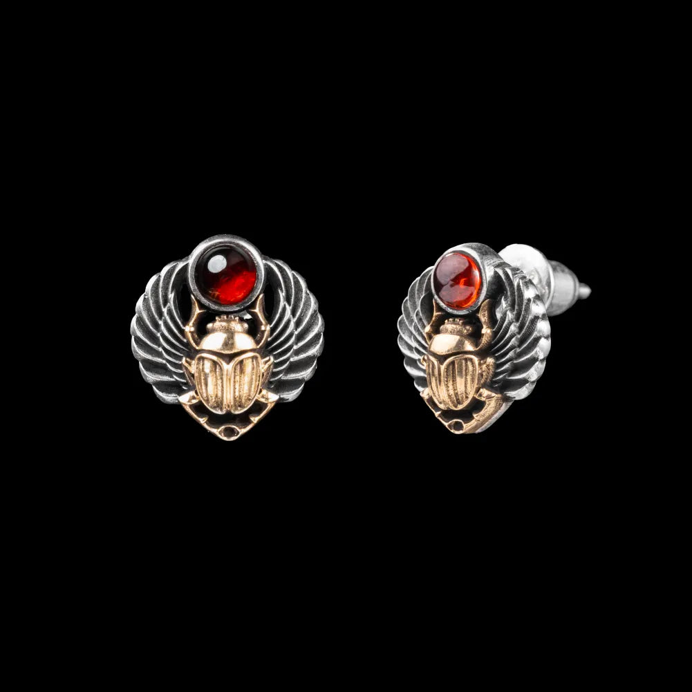 Scarab Studs Details A Pair