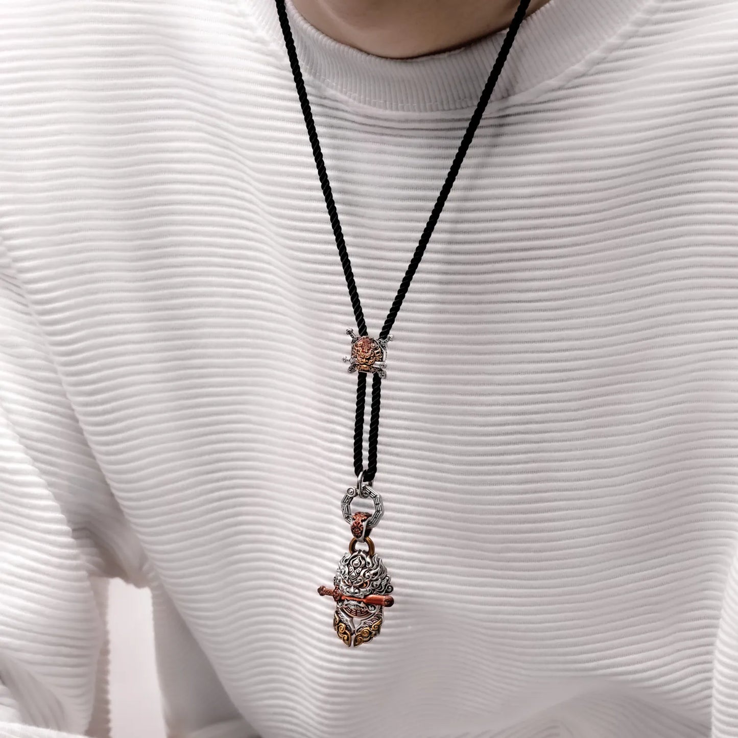 Shan Gui Lion Sword Rope Necklace