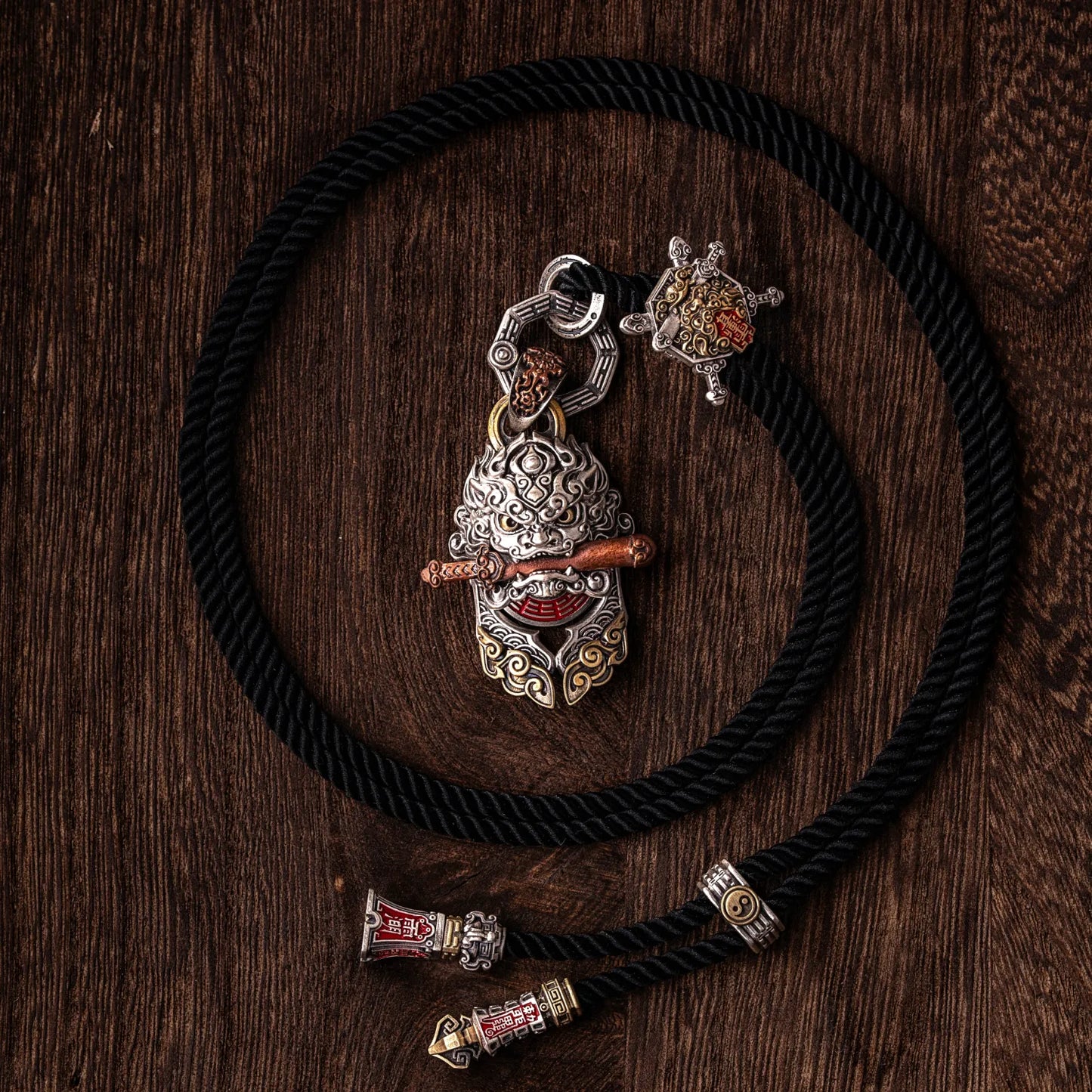 Shan Gui Lion Sword Rope Necklace