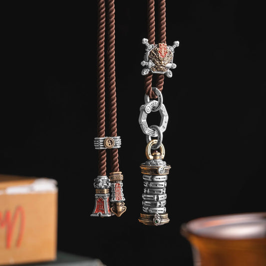 Shan Gui Lion Sword Rope Necklace Details 06