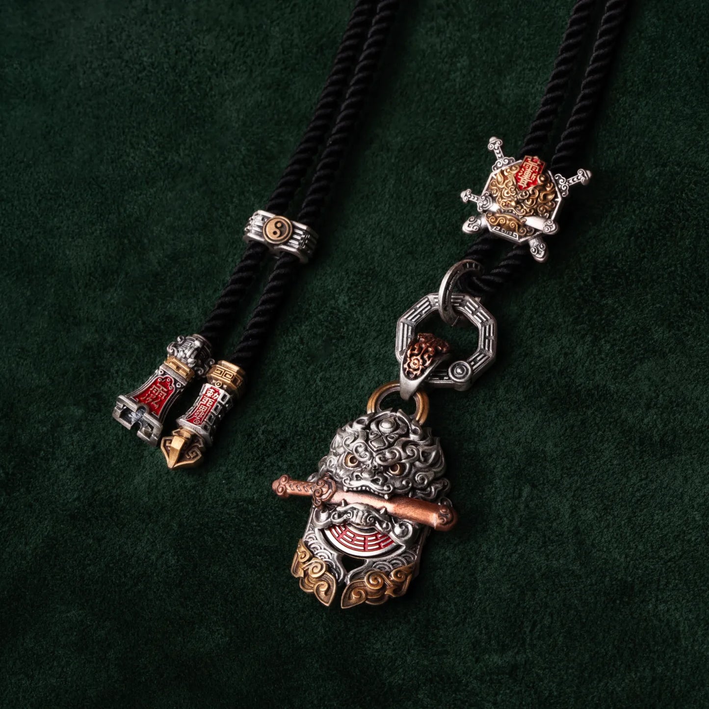 Shan Gui Lion Sword Rope Necklace