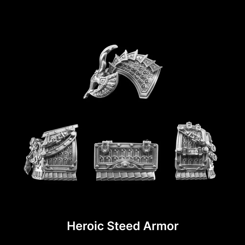 Silver Heroic Steed Armor Details 01