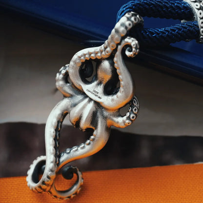 Silver Octopus Rope Bracelet Details 06