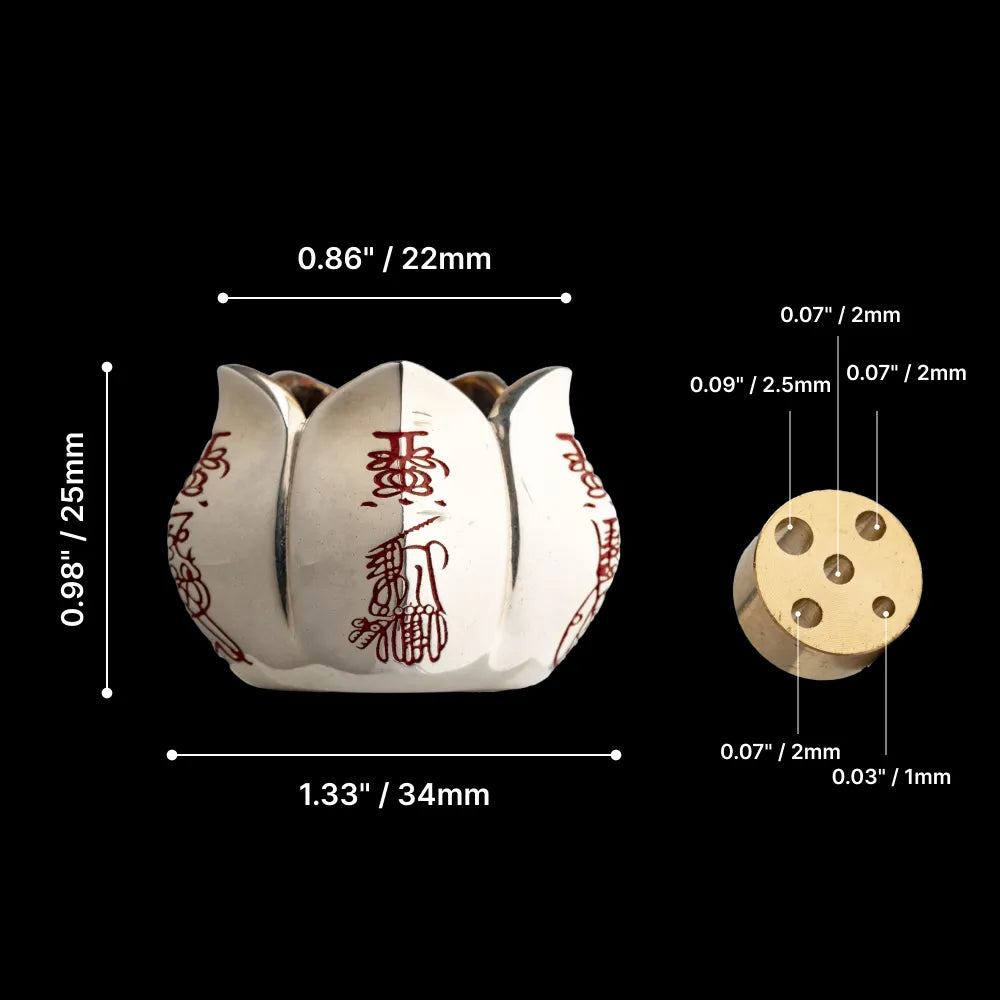 Silver Wealth Lotus Incense Holder Parameter