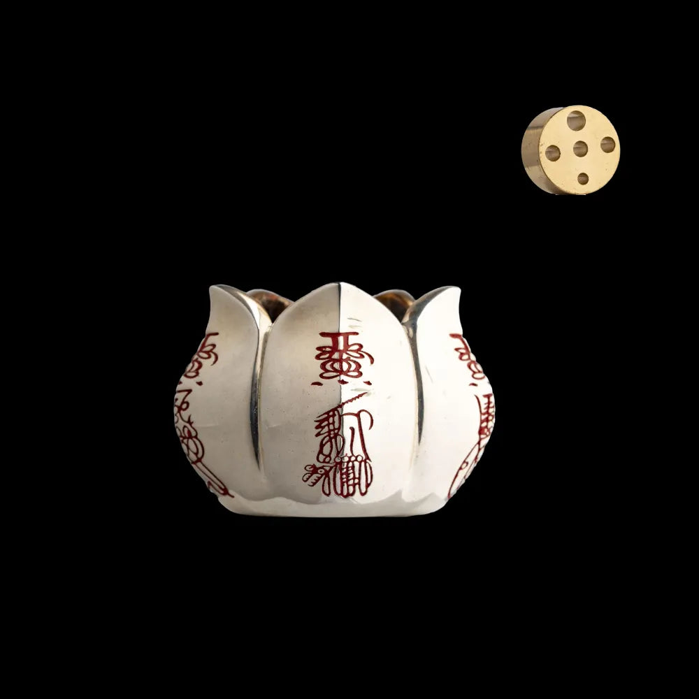 Silver Wealth Lotus Incense Holder
