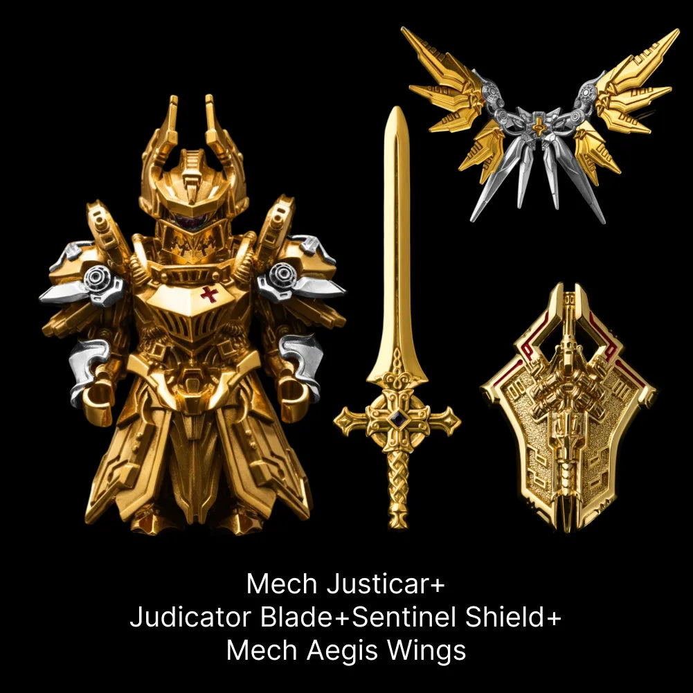 Silver With 18K Gold Mech Justicar Details 03
