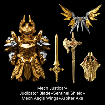 Silver With 18K Gold Mech Justicar Details 04